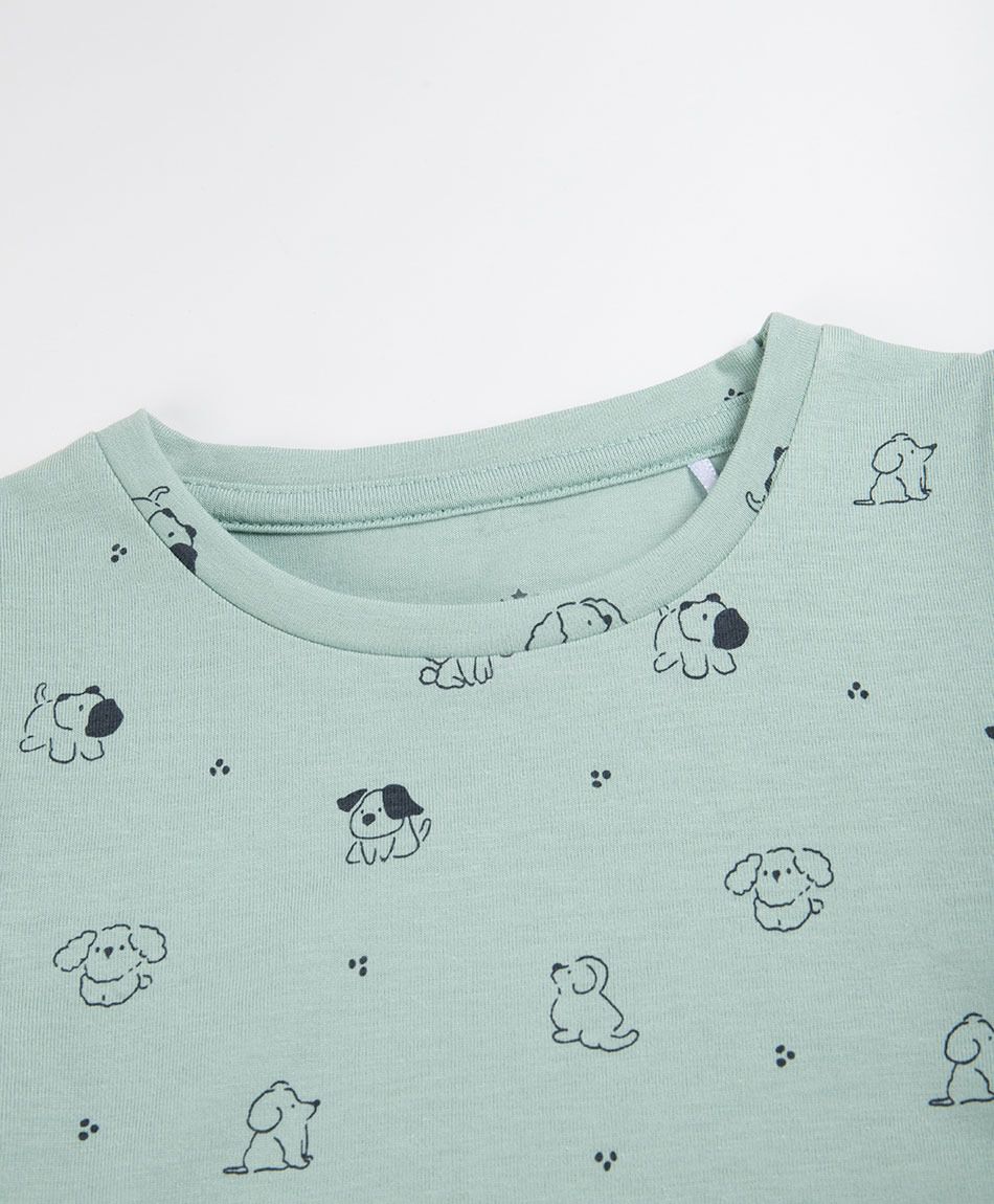 Polera beb&eacute; manga larga perritos