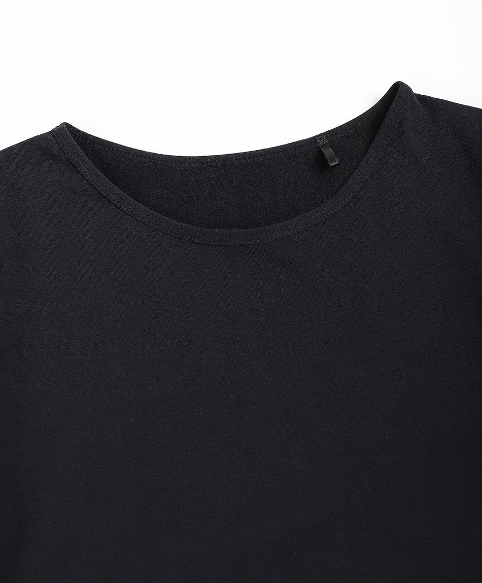 Camiseta mujer polar lisa black