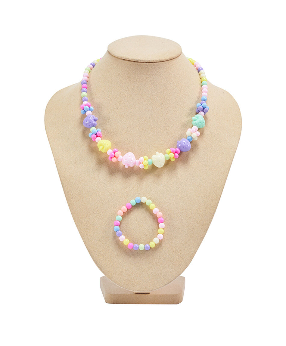 Set collar + pulsera infantil colores