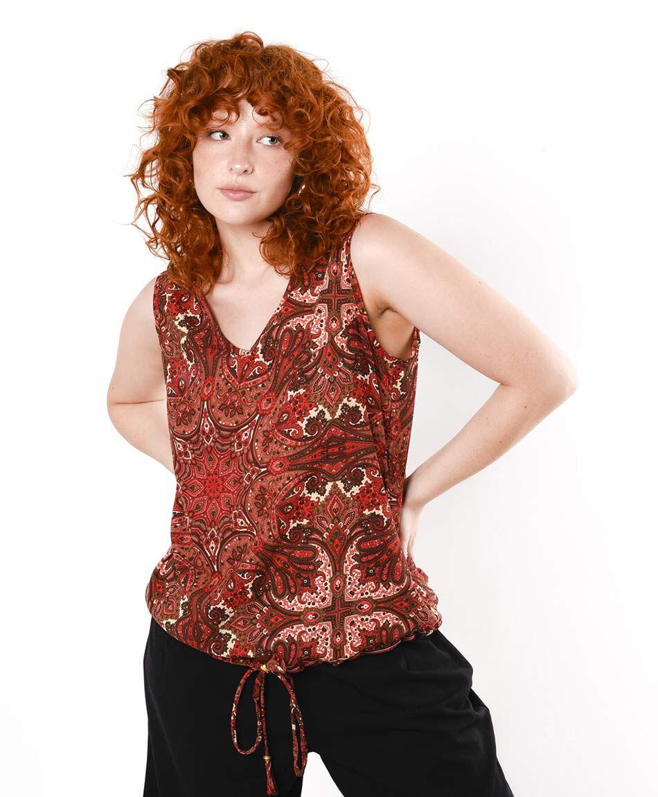 Blusa mujer estampado lazo