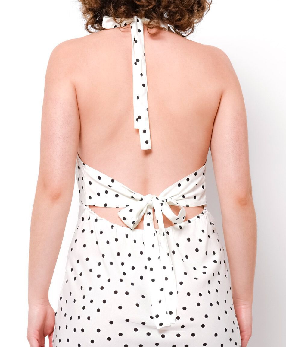 Vestido mujer puntos halter