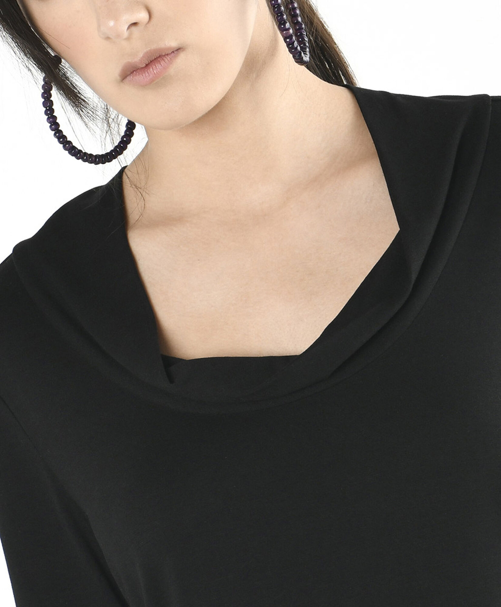 Polera mujer lisa cuello amplio Polera mujer lisa cuello amplio