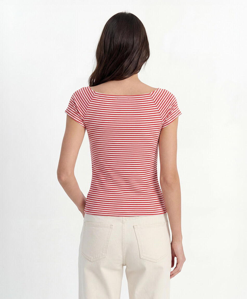 Polera mujer cuello amplio