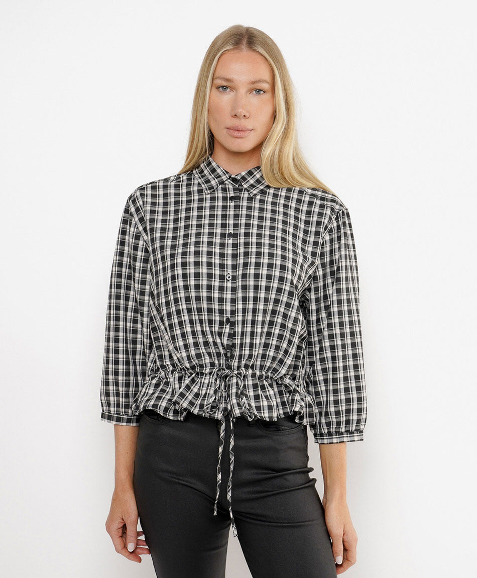 Blusa mujer escocesa lazo