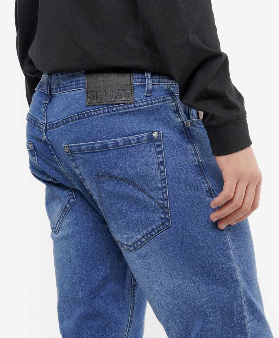 Jeans hombre desgastado slim fit