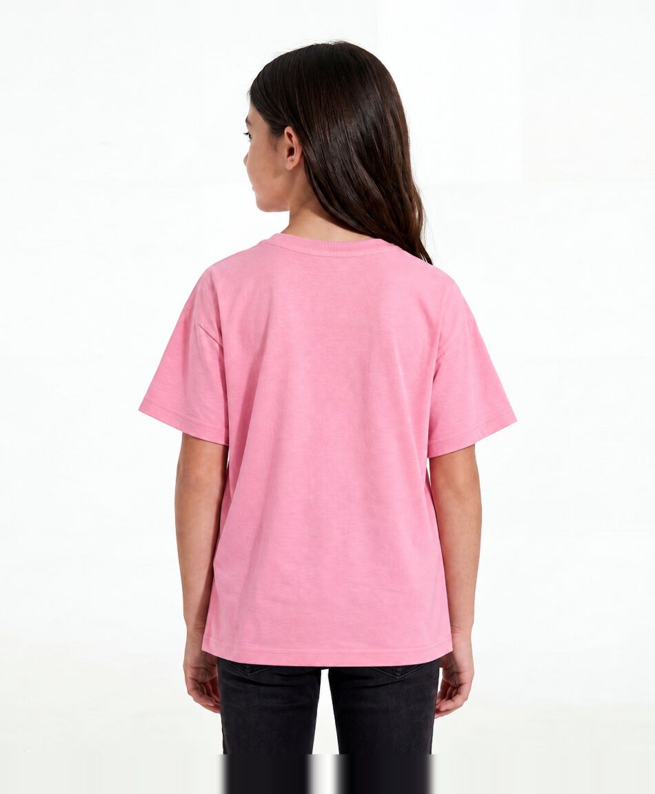 Polera ni&ntilde;a oversize love graffiti
