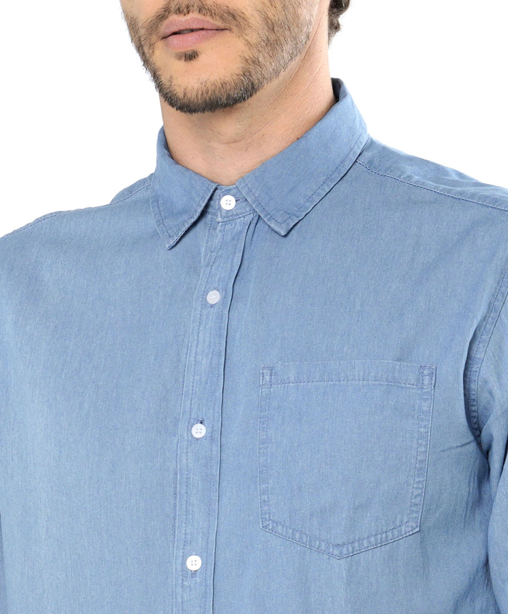 Camisa hombre denim celeste Camisa hombre denim celeste