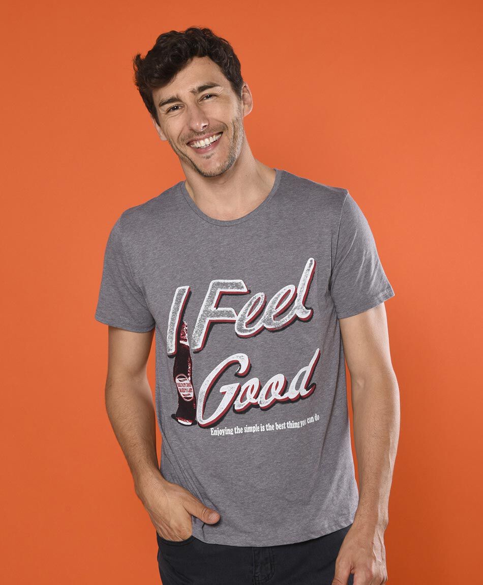 Polera hombre frase estampada