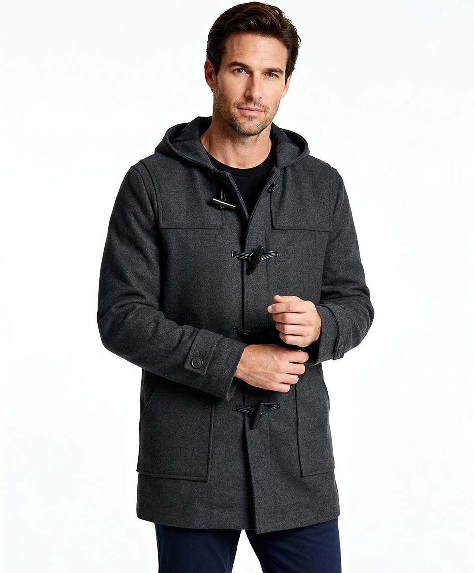 Abrigo hombre montgomery gris