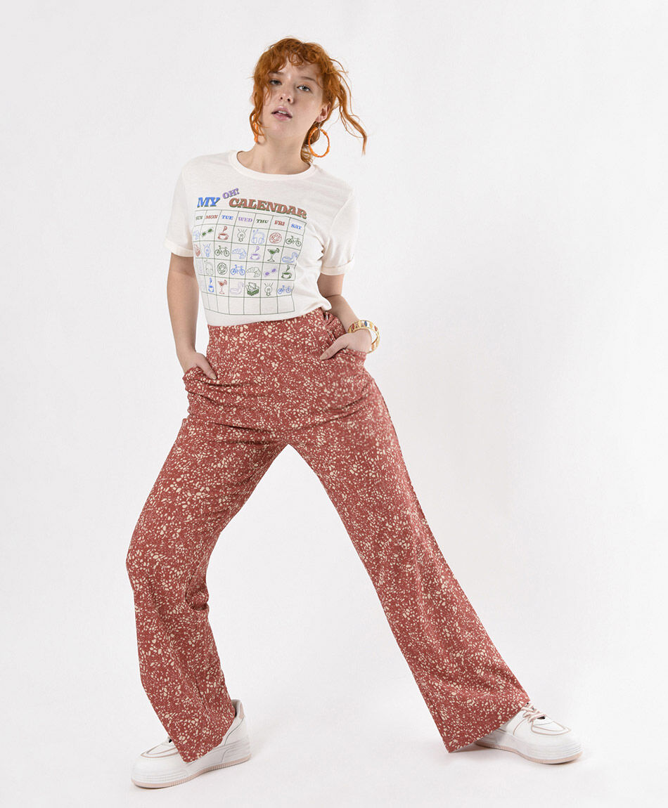 Pantalón mujer texturizado
