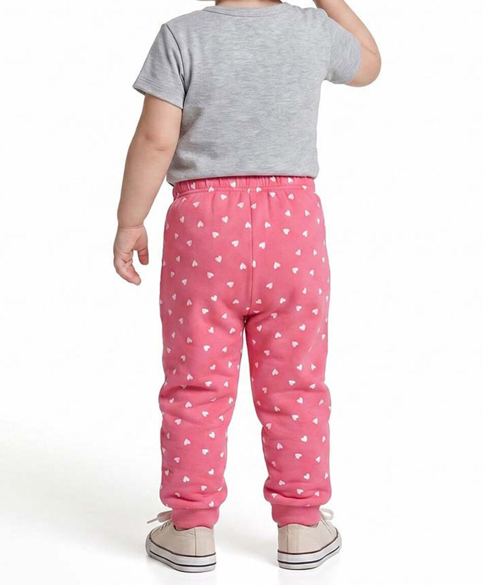 Pantal&oacute;n buzo beb&eacute; corazones