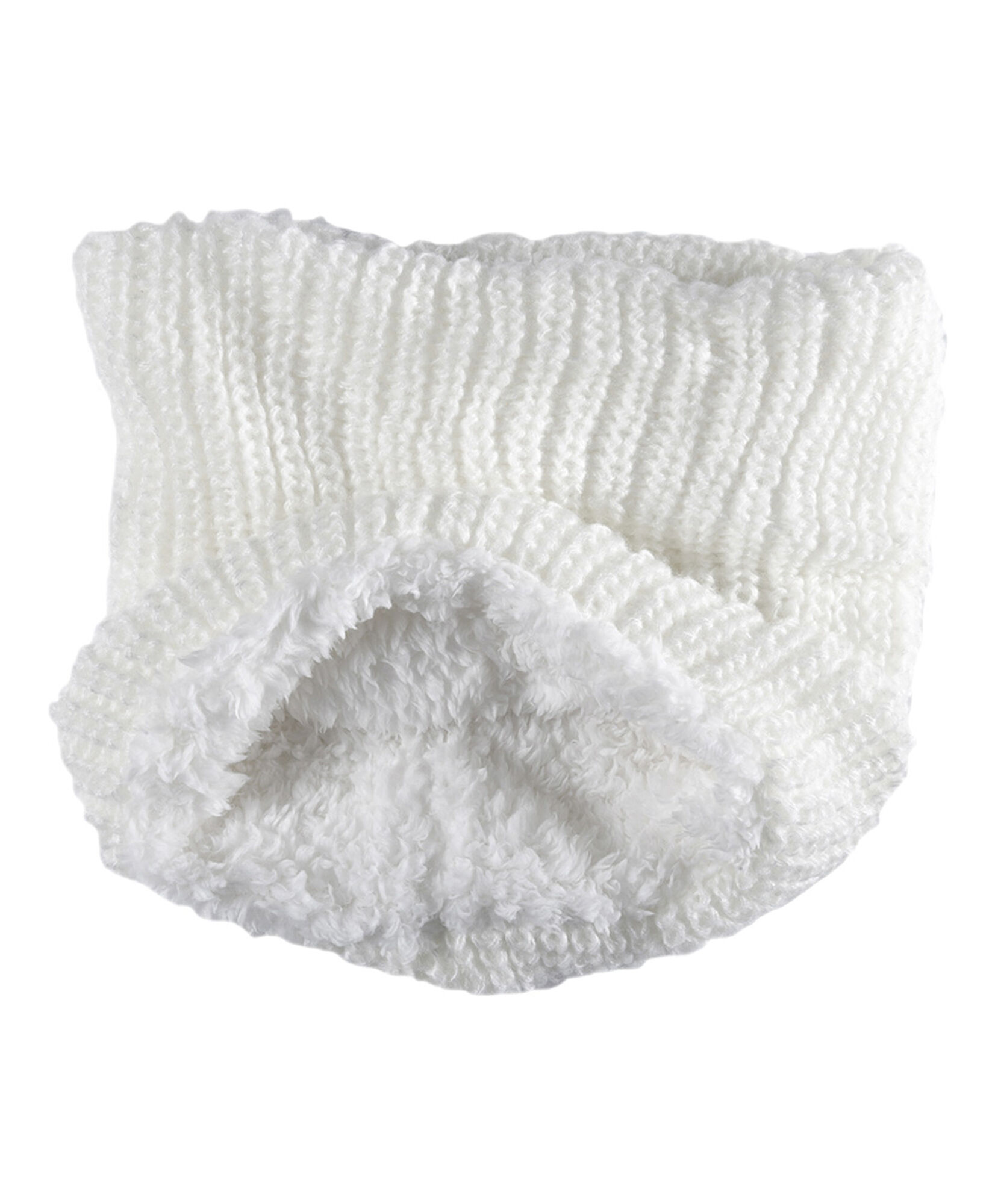 Bufanda tejida con coral fleece Bufanda tejida con coral fleece