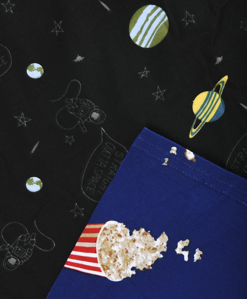 Pack 2 boxer hombre pop corn espacial