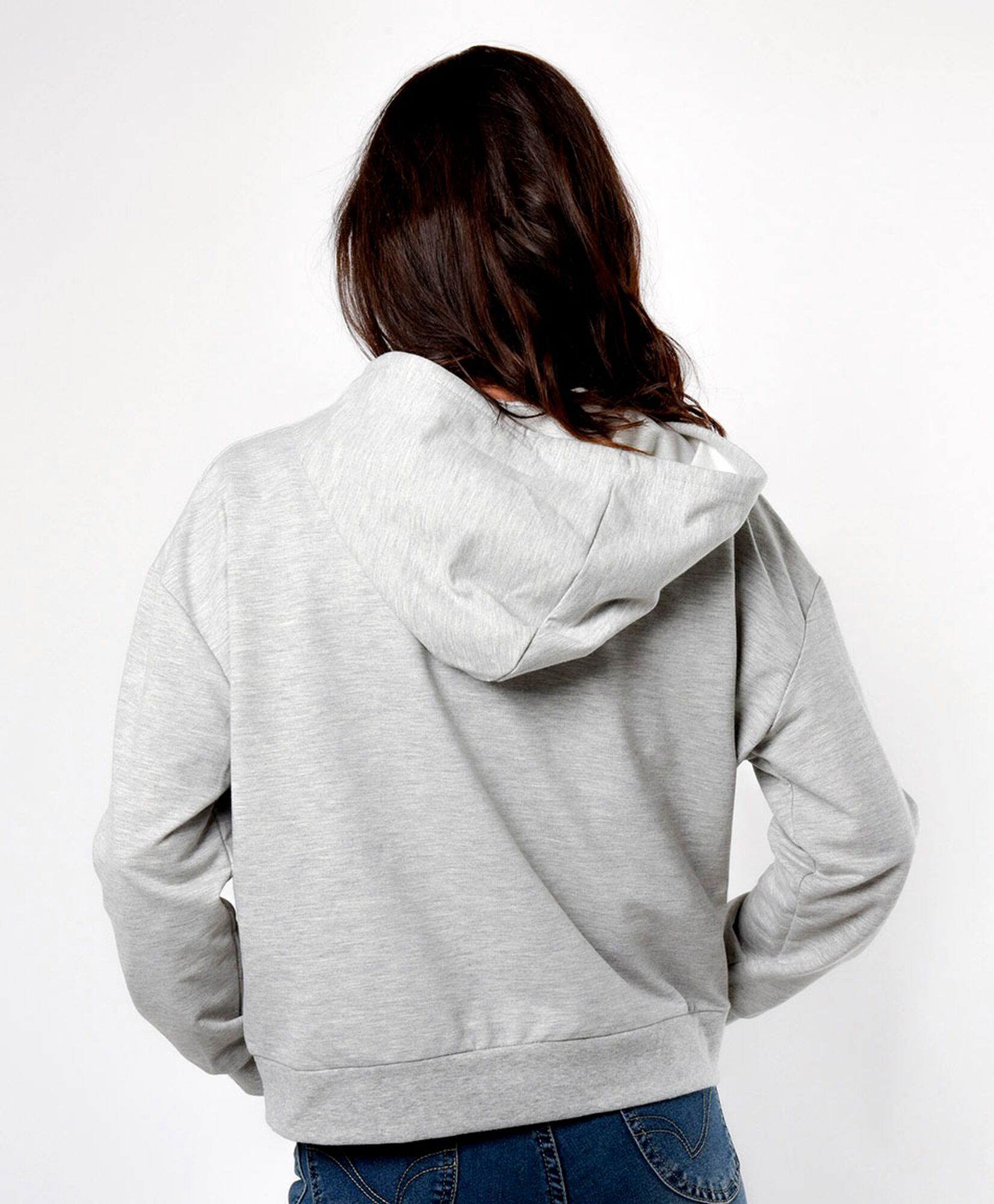 Polerón mujer básico gris Polerón mujer básico gris