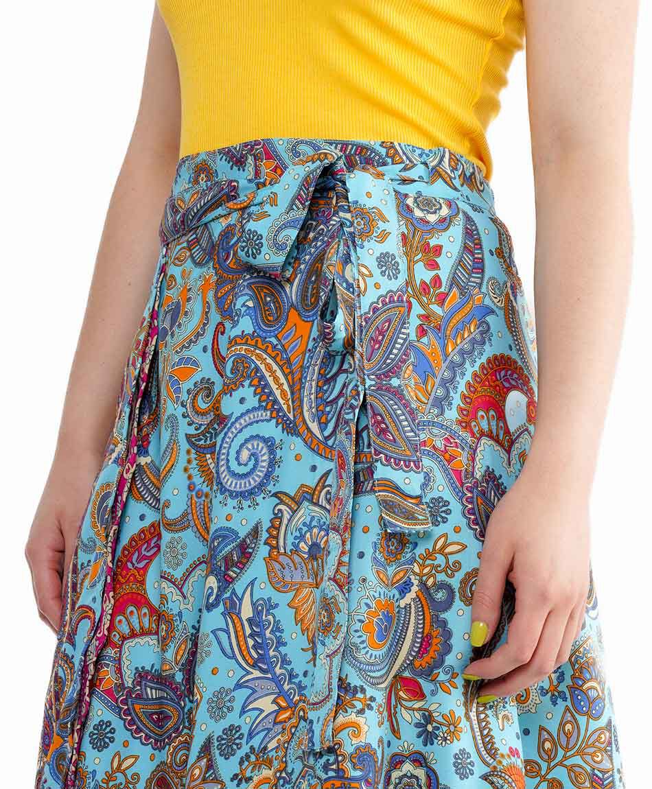 Falda mujer mini mix print