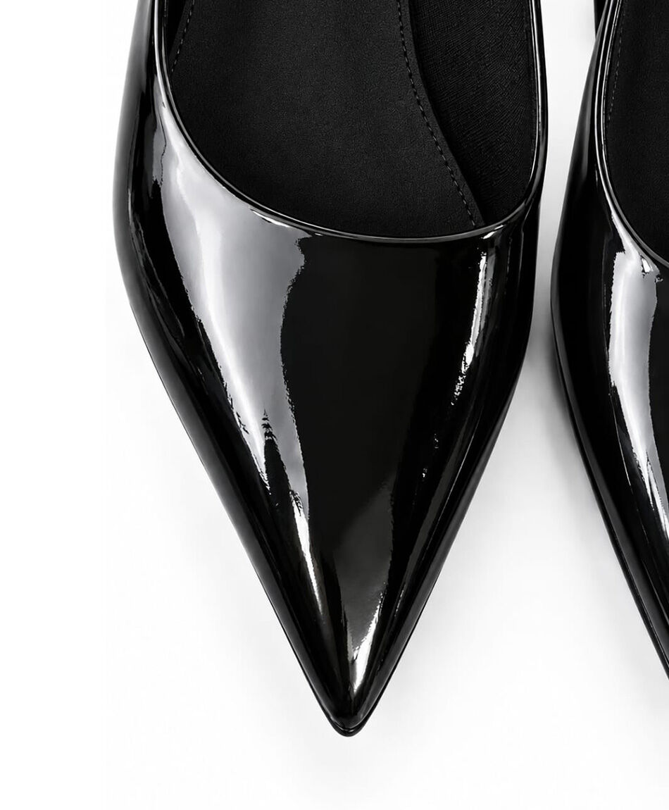 Zapato mujer charol reina taco