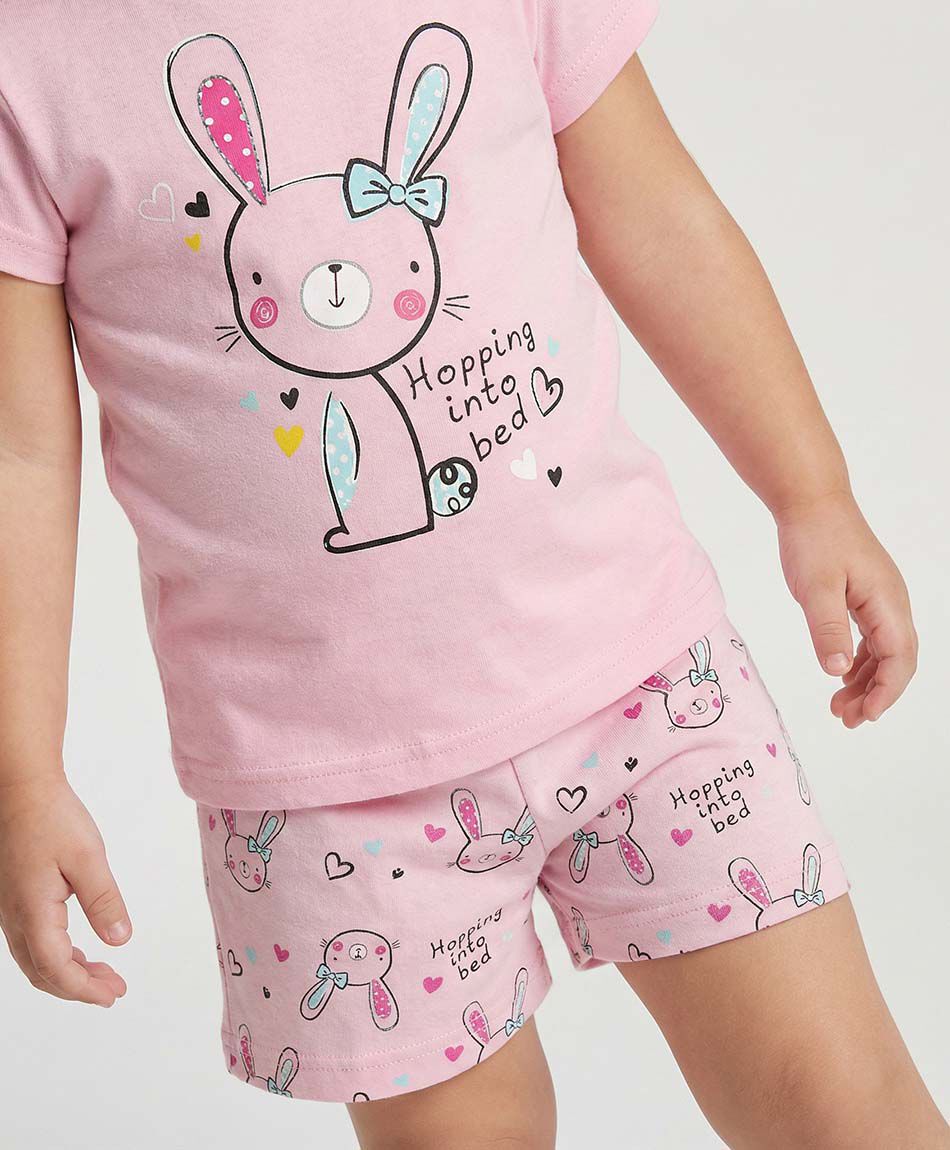 Pijama beb&eacute; conejita feliz