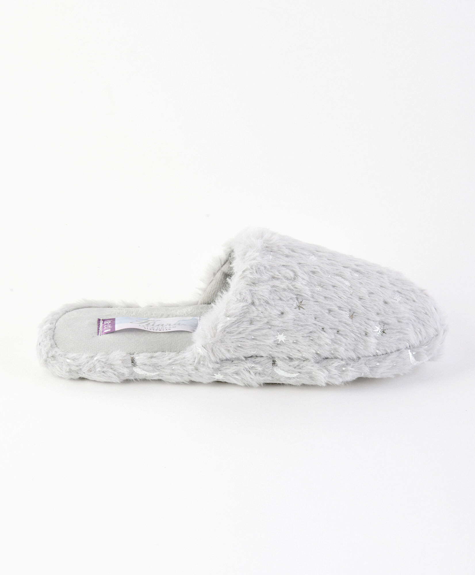 Pantufla mujer coral brillos gris Pantufla mujer coral brillos gris