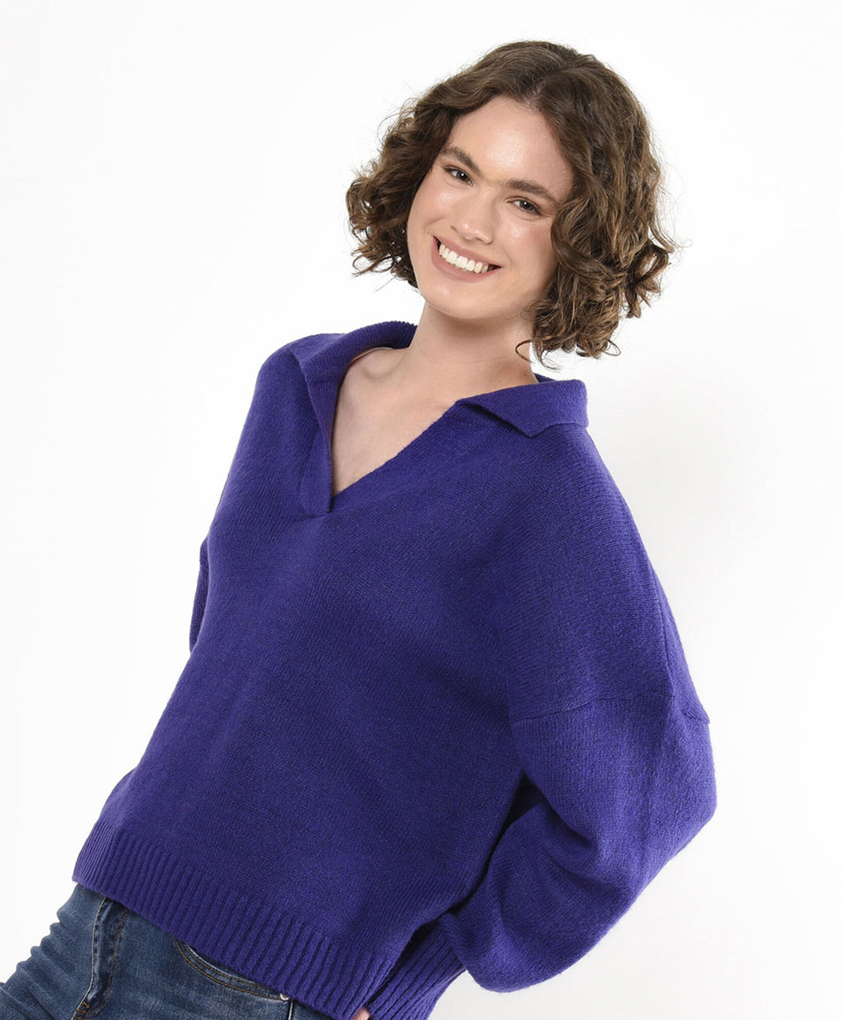 Sweater mujer con cuello Sweater mujer con cuello