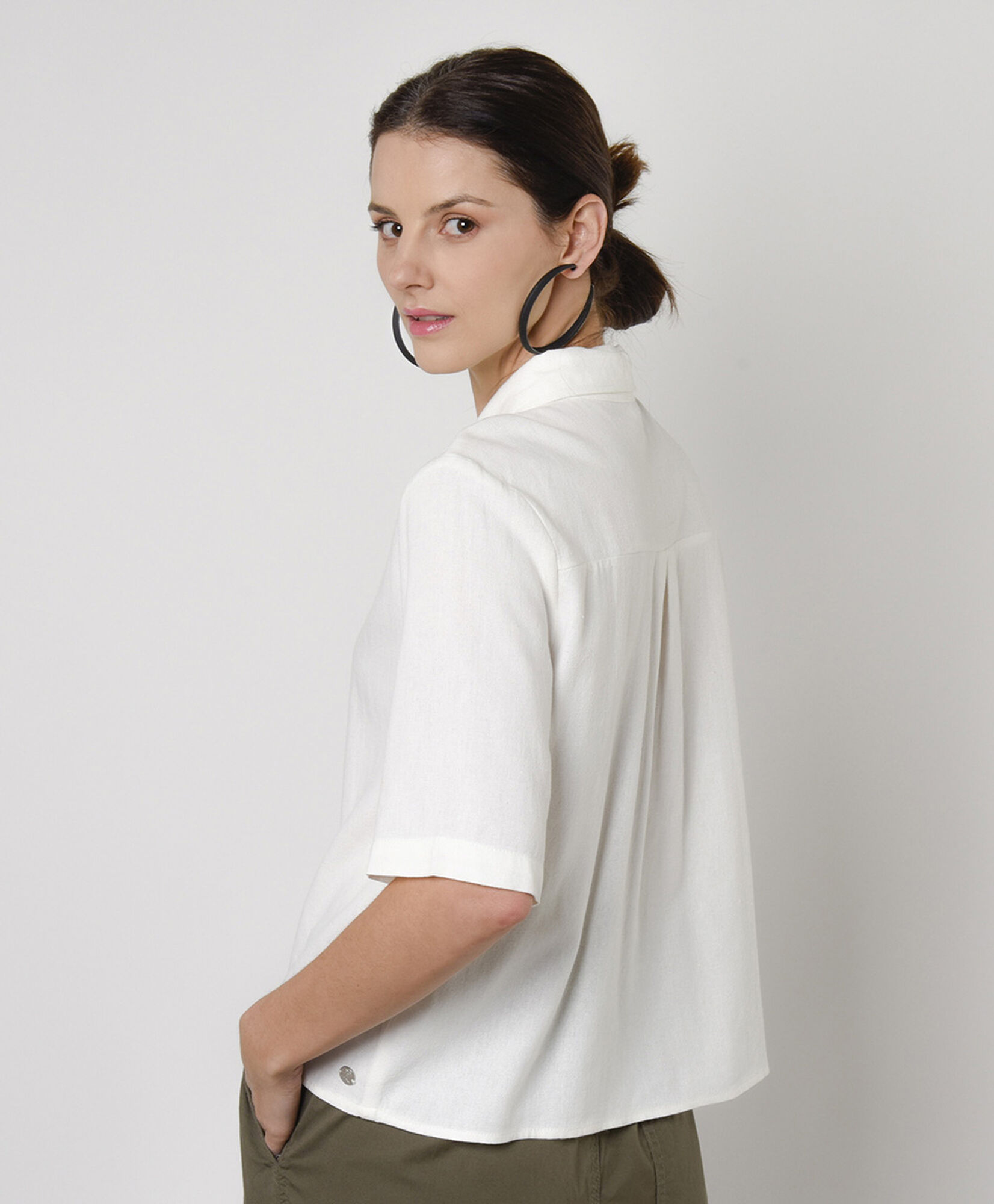 Blusa mujer lino lisa Blusa mujer lino lisa