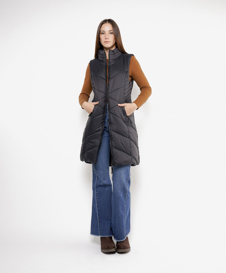 Parka mujer larga sin mangas