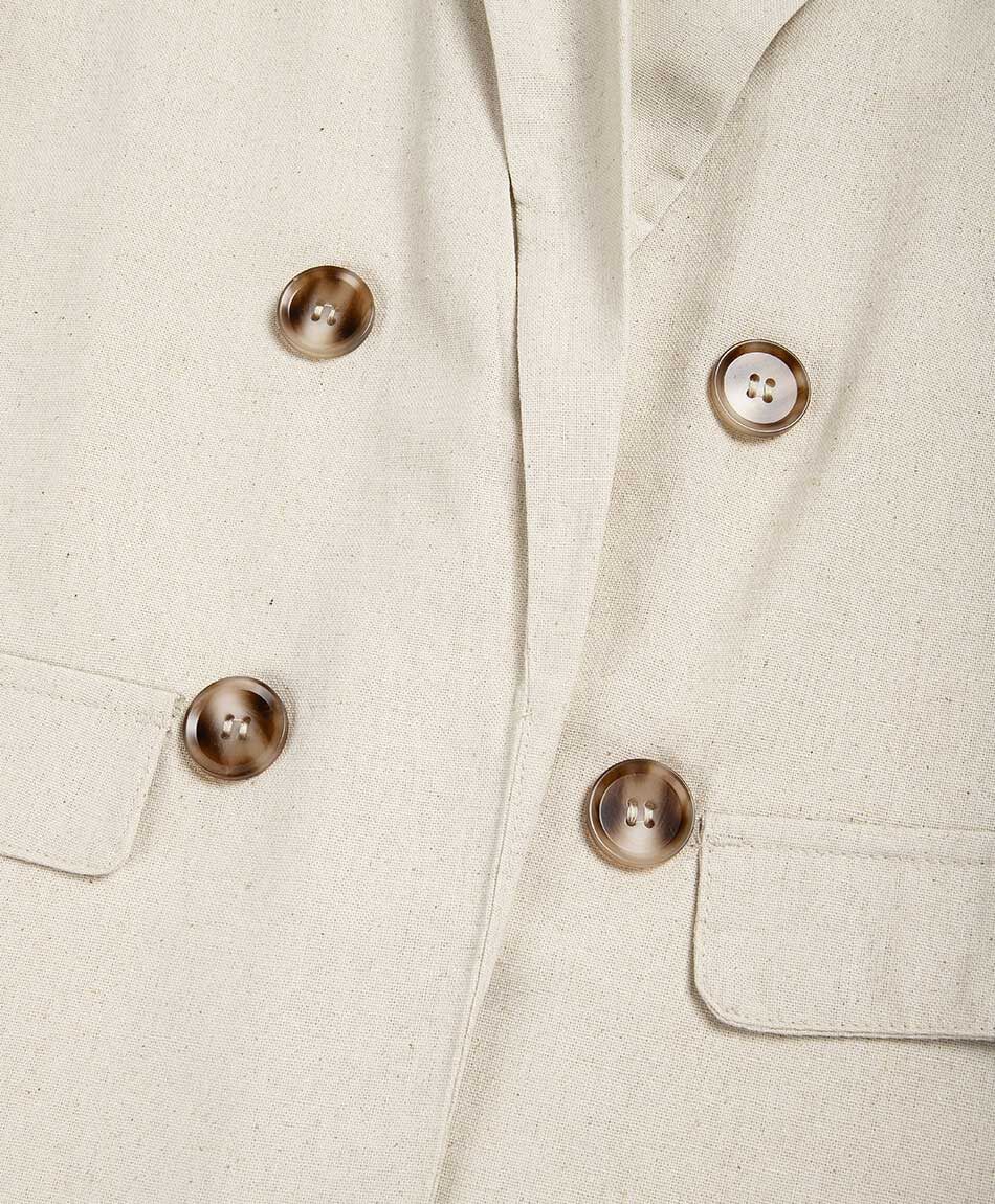 Blazer mujer lino beige