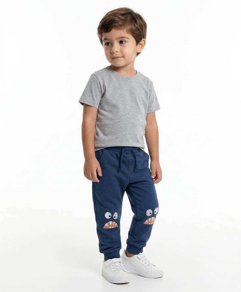 Pantal&oacute;n beb&eacute; estampado monstruito