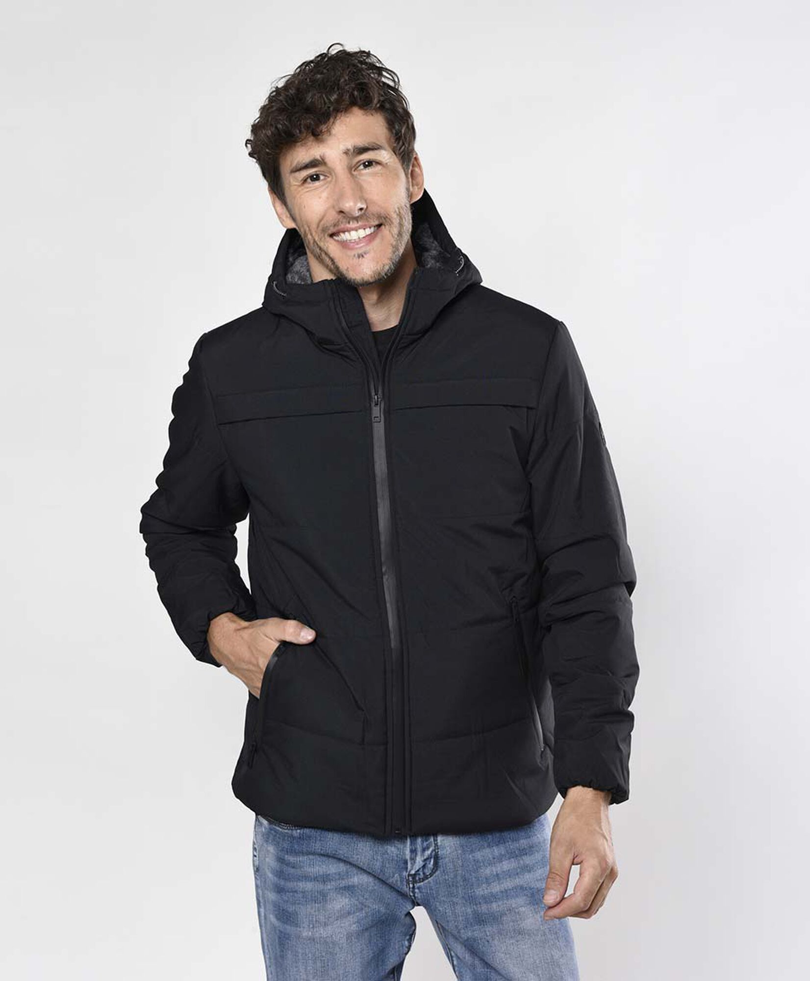 Parka hombre acolchada pelitos Parka hombre acolchada pelitos