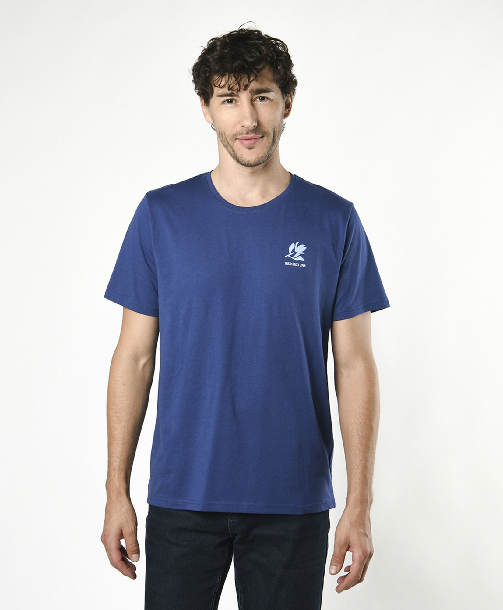 Polera hombre doble estampado floreado Polera hombre doble estampado floreado