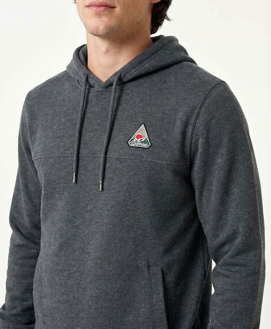 Poler&oacute;n hombre con capucha  colorado