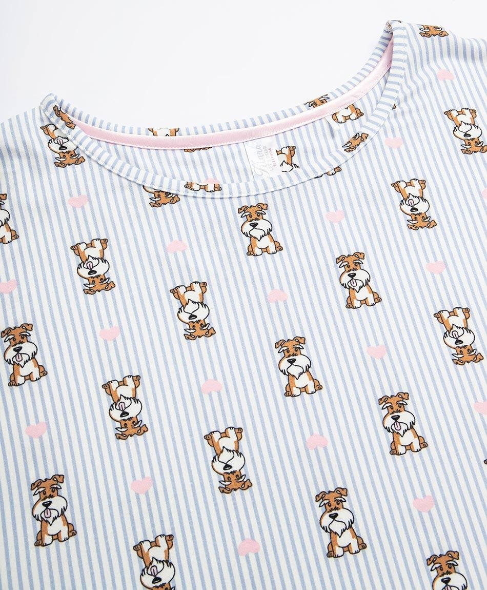 Pijama mujer rayas dog yorkshire