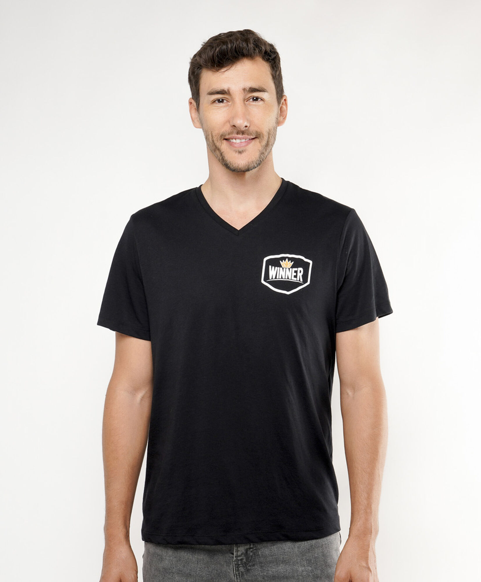 Polera hombre doble estampado idol Polera hombre doble estampado idol