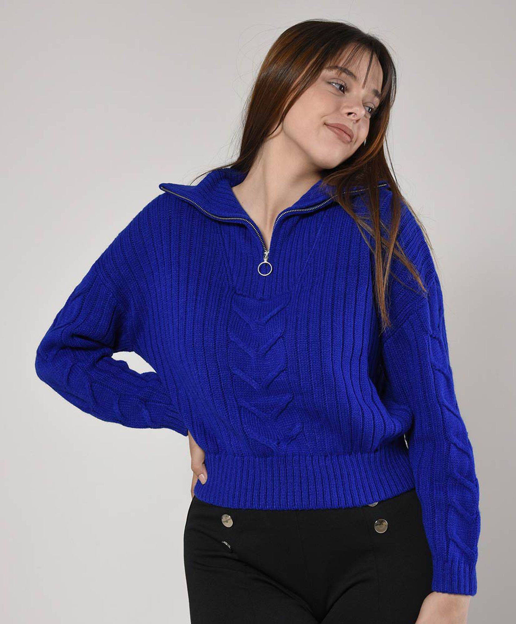 Sweater mujer con cierre Sweater mujer con cierre