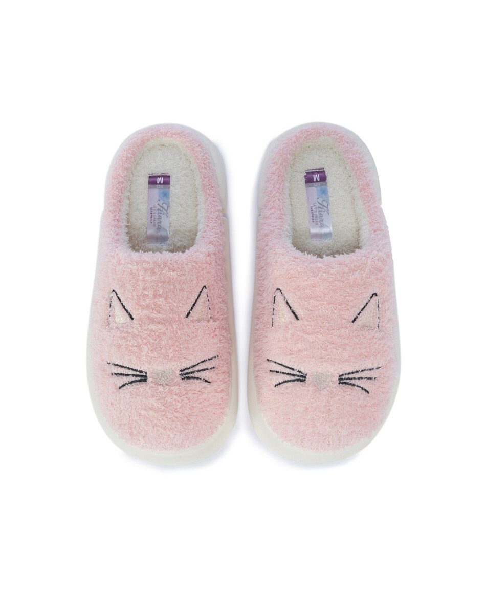 Pantuflas mujer dise&ntilde;o pink cat