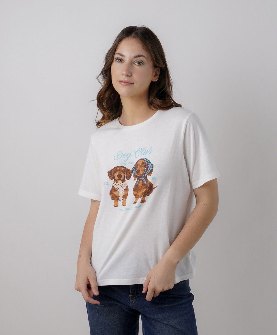 Polera mujer perritos salchicha