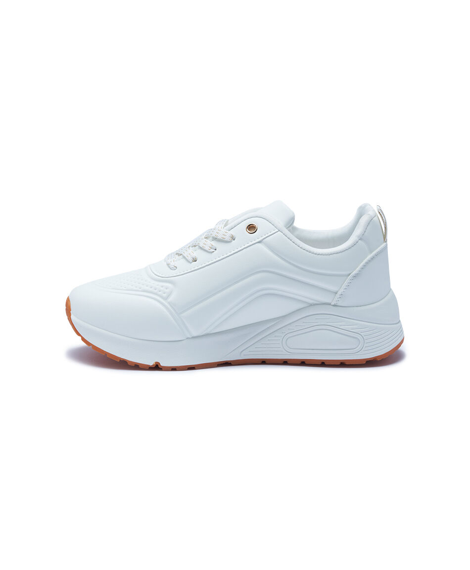 Zapatilla mujer cierre blanca