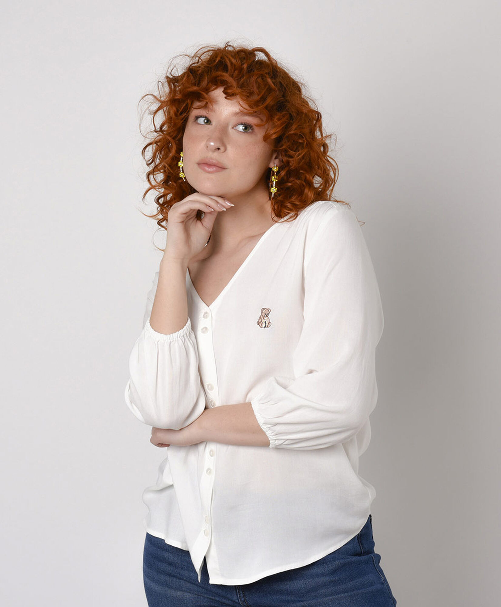 Blusa mujer osito bordado Blusa mujer osito bordado