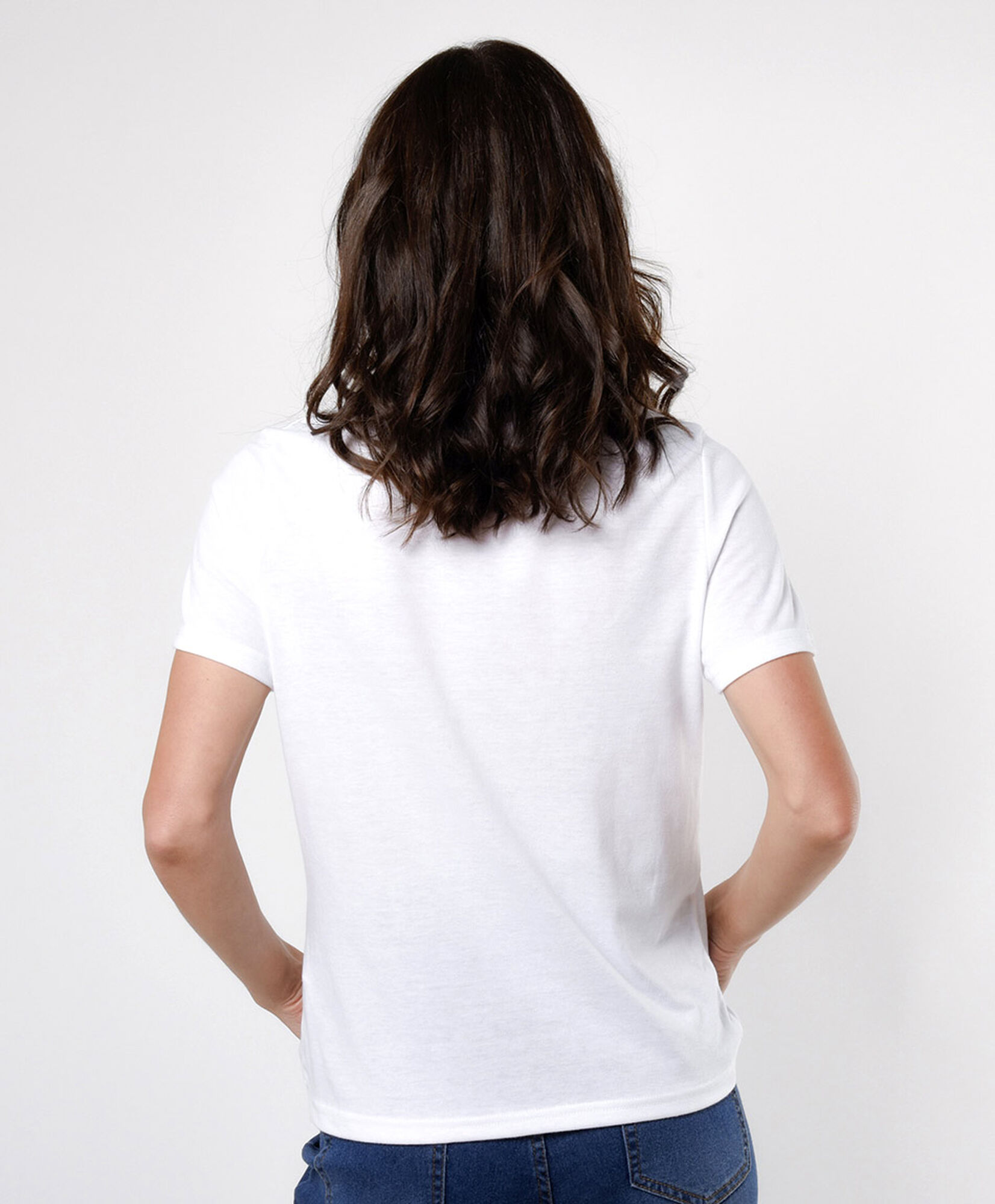 Polera mujer básica blanca Polera mujer básica blanca