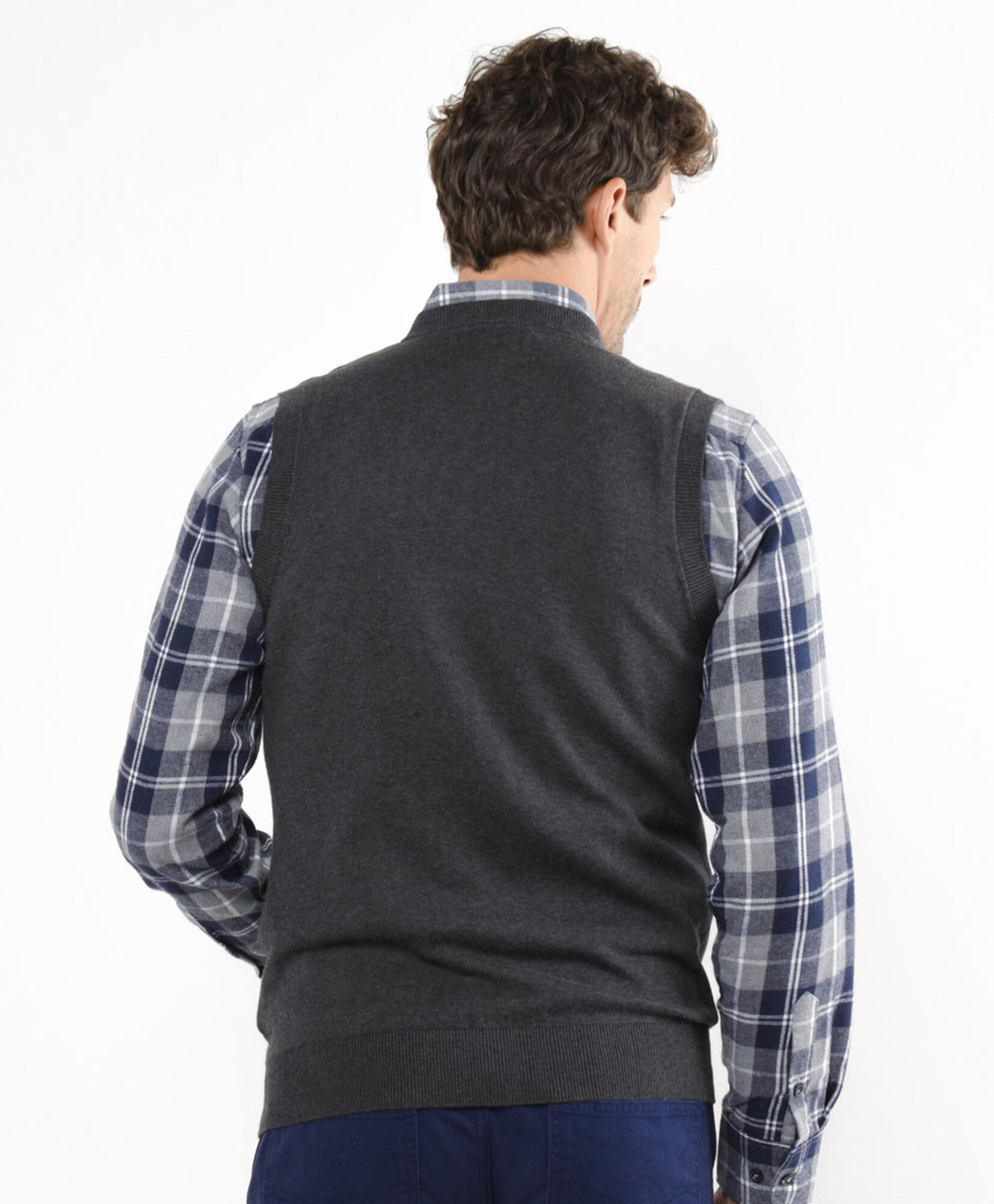 Sweater hombre sin mangas gris Sweater hombre sin mangas gris