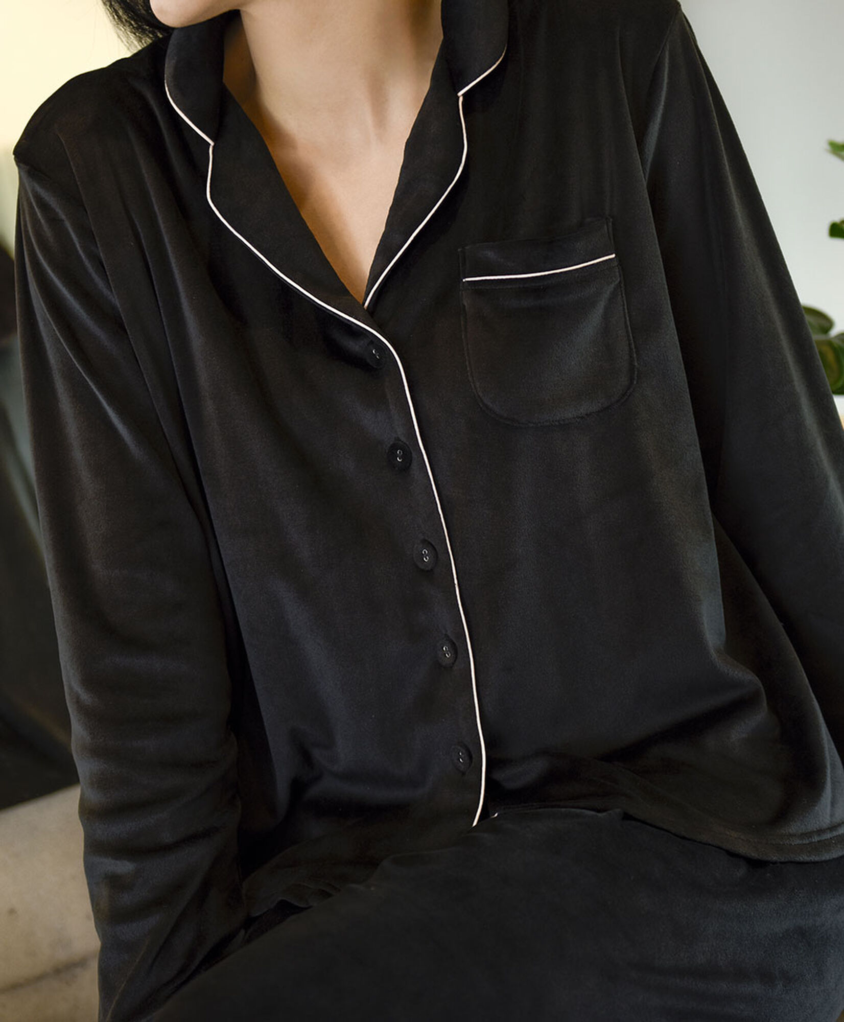 Pijama mujer velvet camisero Pijama mujer velvet camisero