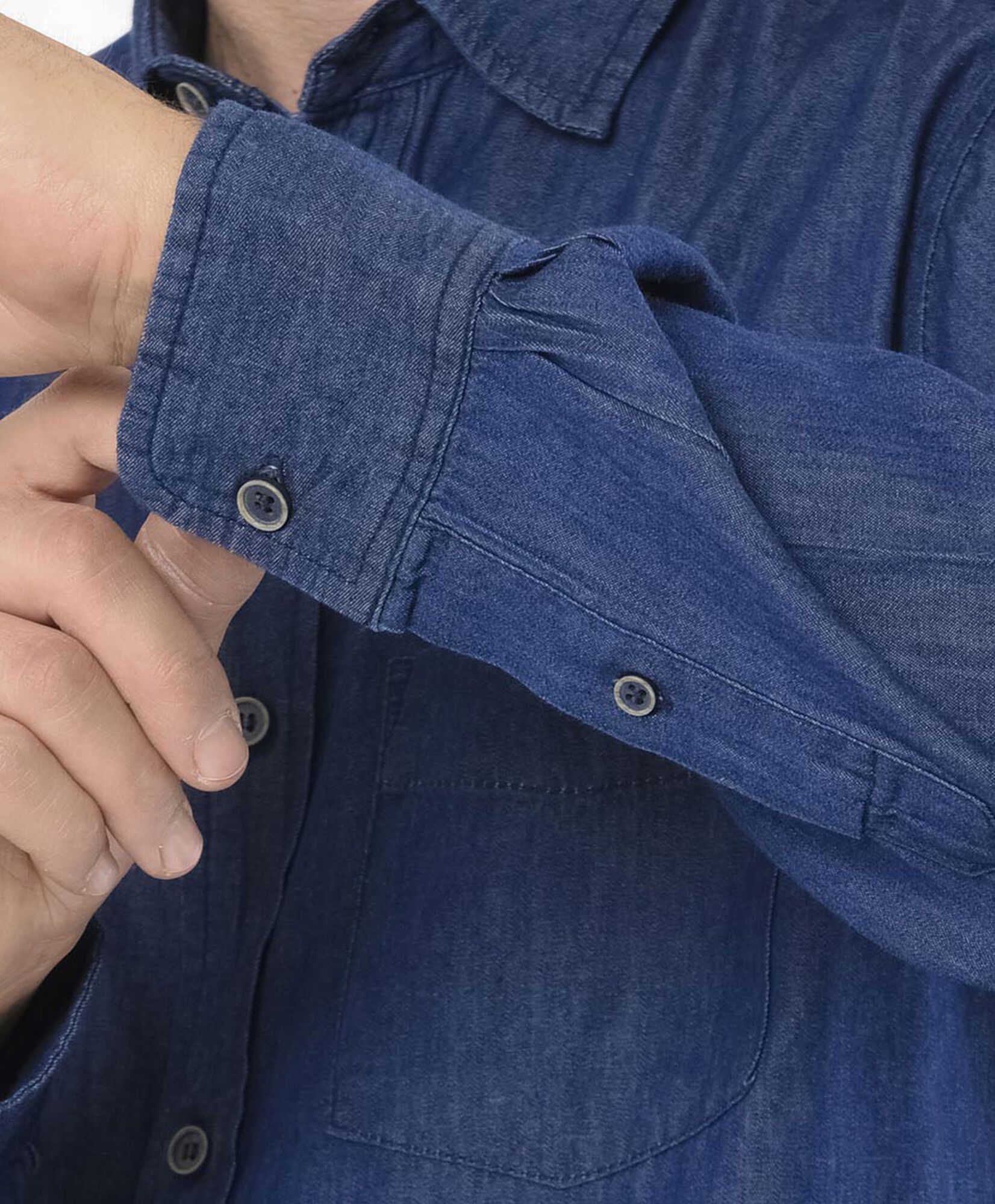 Camisa hombre denim manga larga Camisa hombre denim manga larga