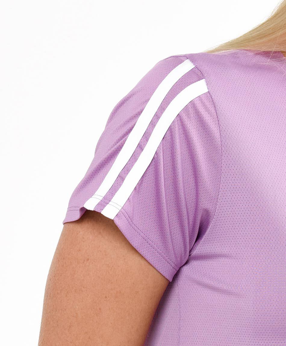 Polera deportiva mujer l&iacute;neas pink