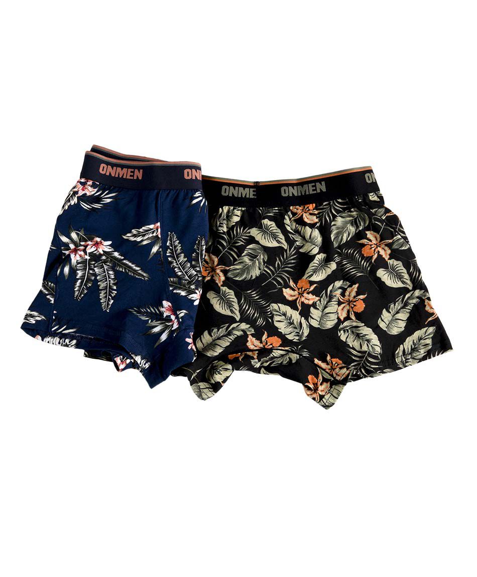 Pack 2 boxer hombre estampados tropical