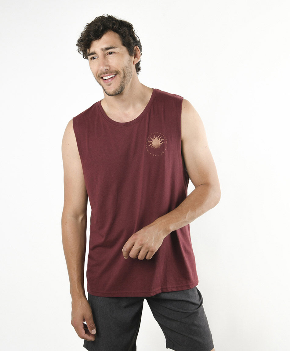 Polera hombre sin mangas sol