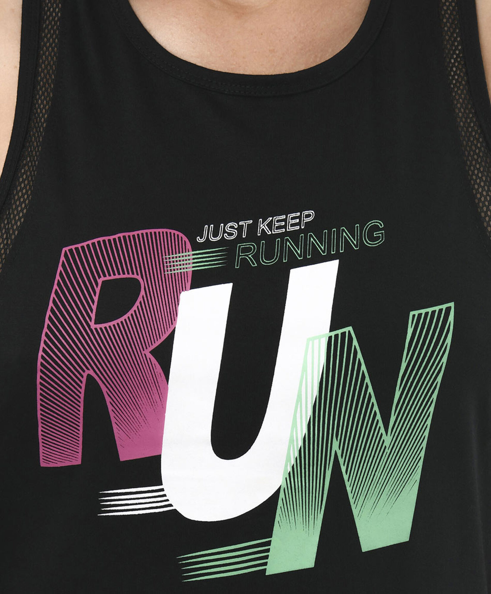 Polera deportiva mujer musculosa malla Polera deportiva mujer musculosa malla