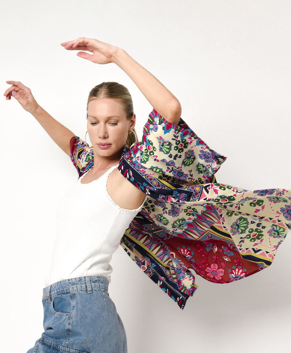 Kimono mujer patchwork