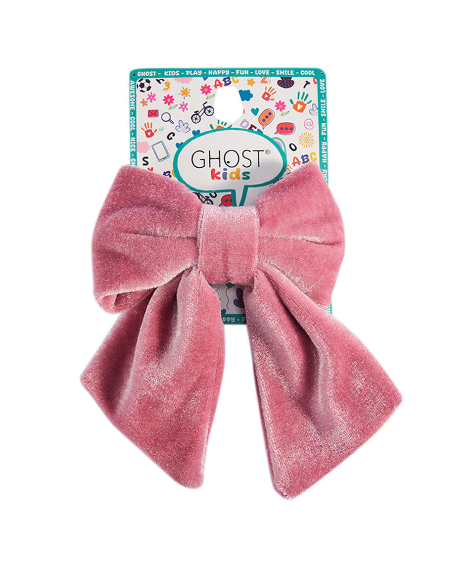 Pinche infantil cinta rosada velvet