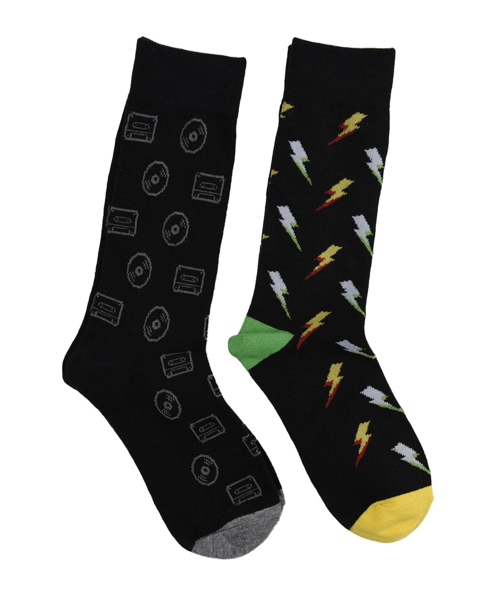 Pack 2 calcetines hombre rayos y disco Pack 2 calcetines hombre rayos y disco