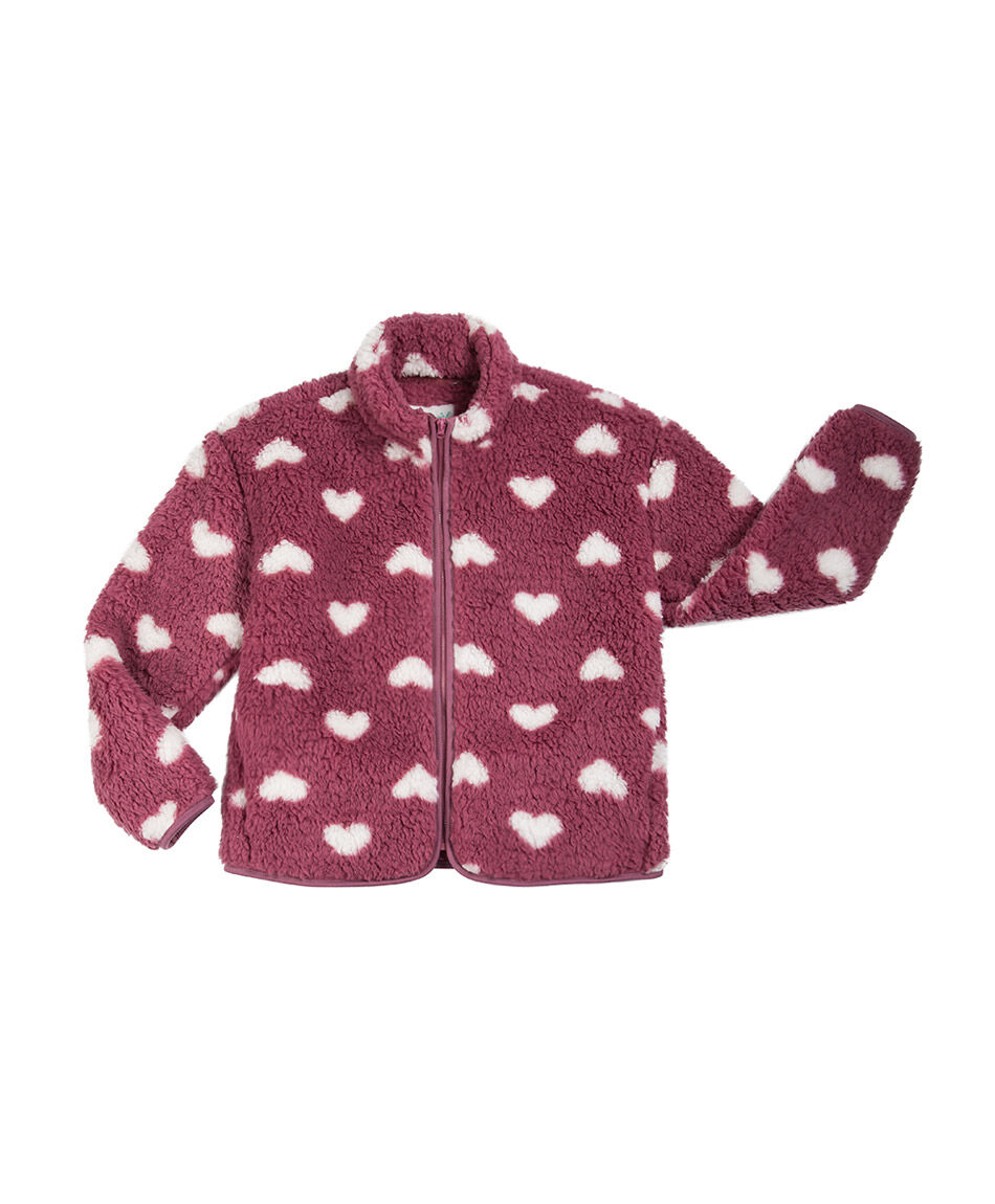 Poler&oacute;n ni&ntilde;a corazones pink