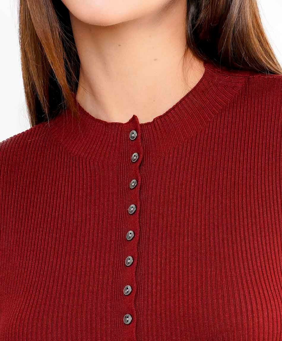 Cardigan mujer con botones frontales